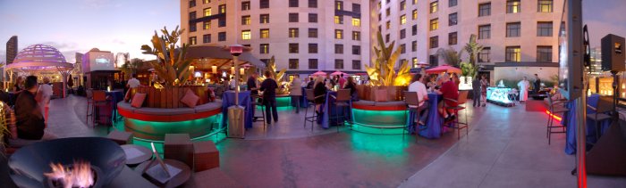 SGU launch party on the Hotel Solamar rooftop
