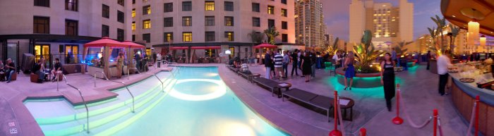 SGU launch party on the Hotel Solamar rooftop
