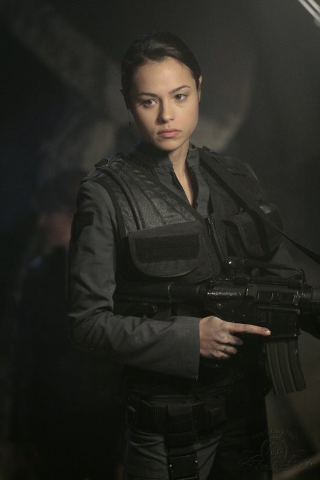 Captain Alicia Vega (Leela Savasta) is eager for her first mission as a new member of the Atlantis expedition's military contingent.
