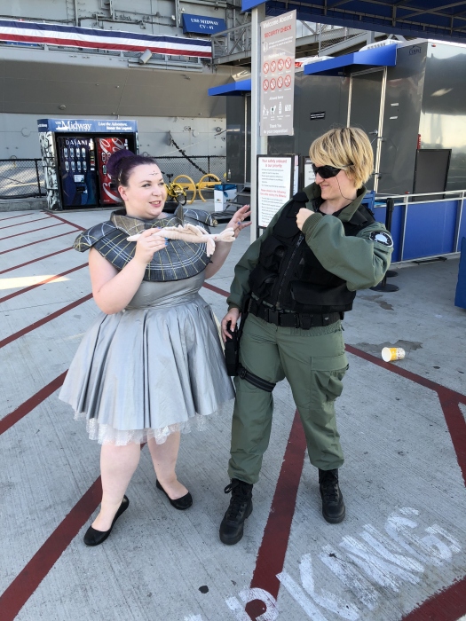 Cosplayers Sonia Melinkoff and Nina Tamburello are ready for a fight!
