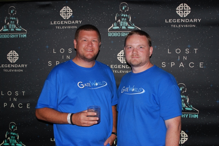 GateWorld's David Read and Darren Sumner at Legendary's "Lost in Space" party

