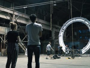 Mercedes Bryce Morgan (Stargate Origins on Set)