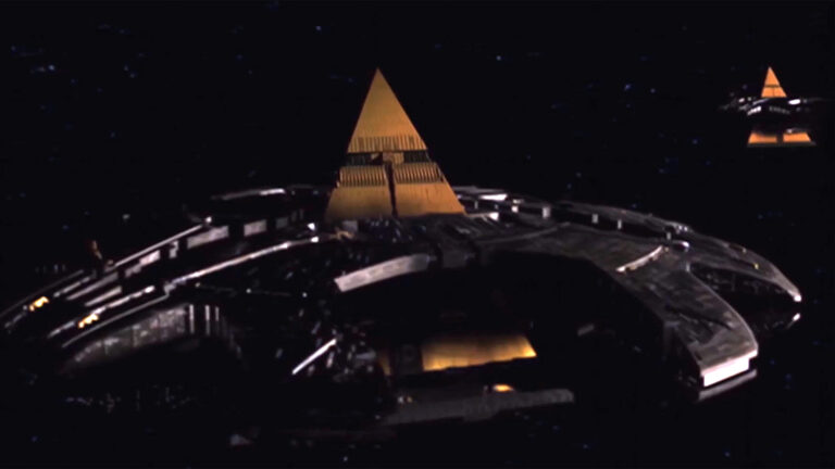 Two Goa'uld Ha'tak motherships ("Within the Serpent's Grasp")