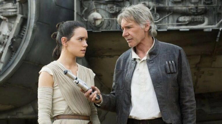 Rey and Han Solo (Star Wars: The Force Awakens)