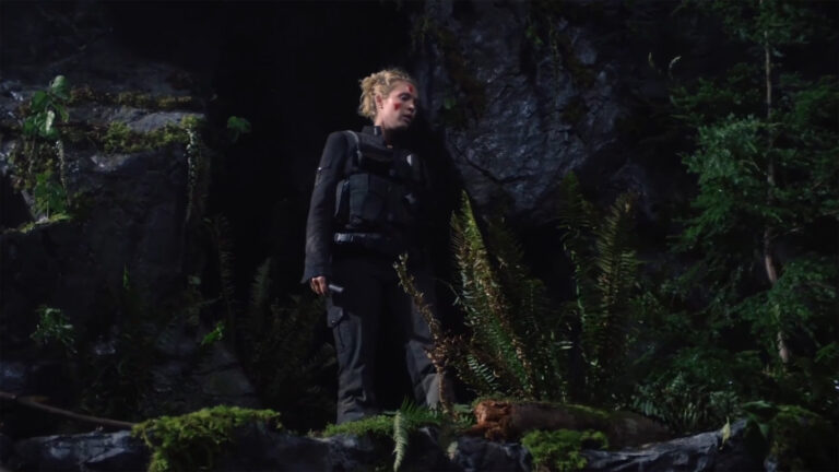 T.J. is trapped in a cave on the edge of a cliff ("The Hunt")